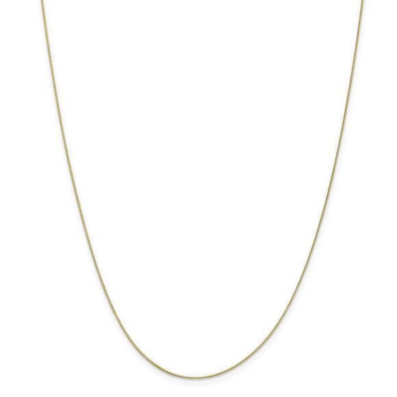 Children's 0.5mm, 10k Yellow Gold, Box Chain Necklace, 14 Inch - Picture 3 of 8